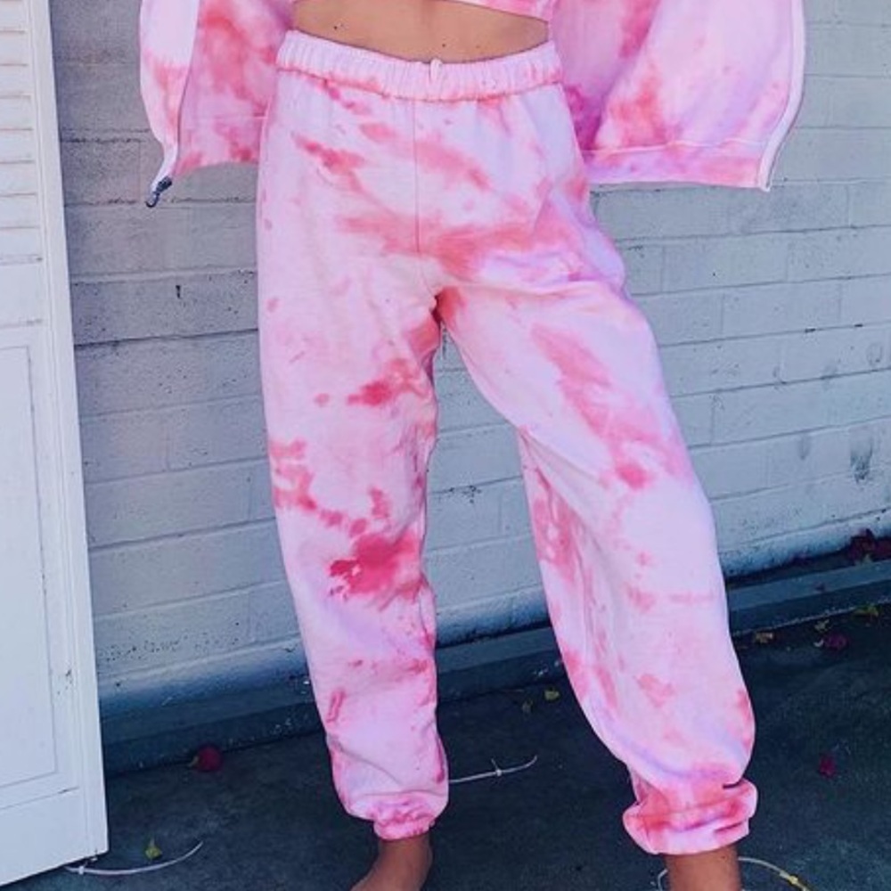 Pink Tie Dye Joggers